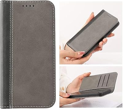 Nanhu portfolio -style protective case for iphone 13 in polyurethane leather with antichoc paceris and flap holders - black/gray.. DIAYTAR NIGERIA combines extensive product options with budget-friendly prices, delivered in 5-8 days.