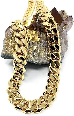 Gold 14 carats 1 mm 11 mm Men/Women 11 mm Pandentive necklace Diamond 14 Carats Thick with thick hip hop steel clasp.. Shop from anywhere in Nigeria and receive your DIAYTAR purchases at affordable prices within a week.