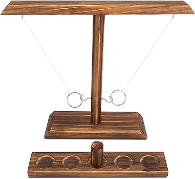 Dream Toys rings launching with shooting scale, fun hooks and curls, Interactive wooden toy handmade for the house and the party, for her and him, brown.. DIAYTAR NIGERIA: Where affordability and variety meet with convenient delivery within 8 days.