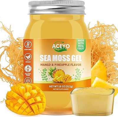 Irish sea foam gel raw biological, mango flavor and pineapple, 102 vitamins and wild minerals harvested without GMOs to strengthen the immune system and support the digestion of the thyroid (18 oz).. From essentials to electronics, DIAYTAR Nigeria ships your order in no time.