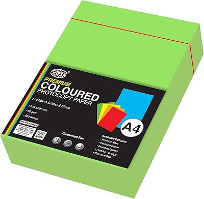 FIS Premium color copy paper, 500 sheets, 80 g/m2, premium green, A4 format - FSPWA4PGR.. DIAYTAR Nigeria delivers happiness in 5–8 days, no matter what you buy.