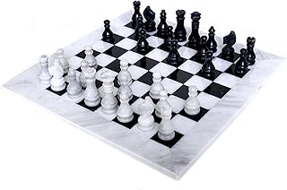 Big game of radical chess in black and white 15 inch marble done by hand, staunton marble chess and embassadors for adults.. Experience the DIAYTAR difference with our vast product selection and delivery within 5-8 days.