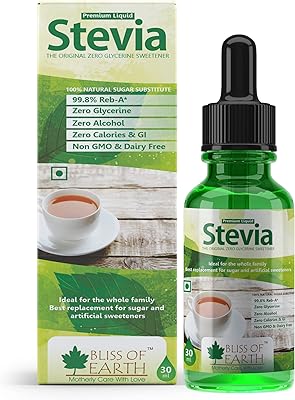 Bliss of Earth 99.8% Original liquid Stevia drops 30 ml, sugar -free keto glycerin in a glass bottle.. Shop with purpose and save with DIAYTAR NIGERIA's extensive platform and nationwide delivery service.