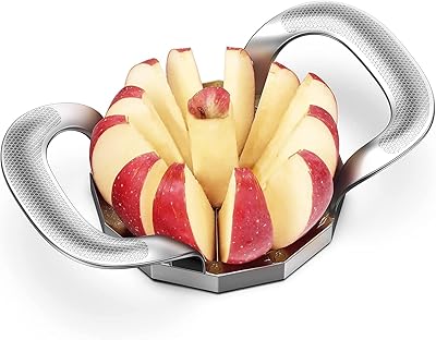 Pottage and slicer of apples - Apple slicer - Stainless steel slices for apples - Fruits - Vegetables - Ergonomic handle - Easy handling (12 blades).. DIAYTAR NIGERIA delivers happiness in 5-8 days with our affordable and diverse product range.