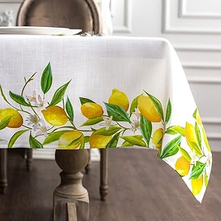 Rectangular tablecloth with floral motif of ancient lemon worn table runner for Easter.. Your comprehensive marketplace awaits at DIAYTAR NIGERIA with affordable prices and reliable delivery times.