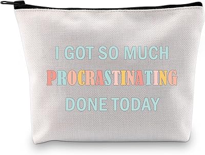 JXGZSO Quote of sarcastic humor lover's gift I have so procrastinated today cosmetics kit funny gifts for women, I have so much procrastinated.. Experience the convenience of boundless shopping with DIAYTAR NIGERIA's vast selection and quick delivery.