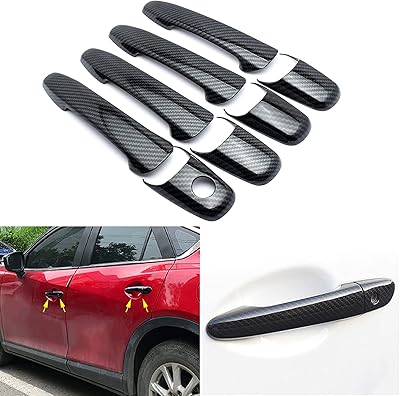 Xotic Tech New protective carbon carbon carbon door handle cover for Mazda 2 3 5 6 RX-8 CX-7 CX-9 2002-2015.. Shop smarter with DIAYTAR Nigeria — affordable prices and a wide product range delivered in just 5 to 8 days.