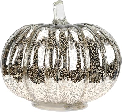 Night light, pumpkin lamp for fall decoration, pumpkin toy, LED lantern, Halloween party decoration, house lights, Thanksgiving and Christmas decorations, without stack included, silver silver.. Navigate countless options with DIAYTAR NIGERIA's comprehensive marketplace and budget-friendly shipping.