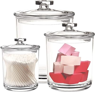 Set of apothecary pots in universal transparent plastic 1.7 l 850 ml 445 ml, 3 pieces.. DIAYTAR NIGERIA delivers on our promise of extensive selection and budget-friendly nationwide shipping.