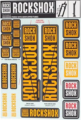 Rockshox Spare - Game of front suspension stickers NE02 Orange my18 35 mm - Pike/Lyrik/Yari/Domain/Revelation (2018+): Black 35 mm.. DIAYTAR NIGERIA: Where affordability meets variety in Nigeria's most comprehensive online marketplace.