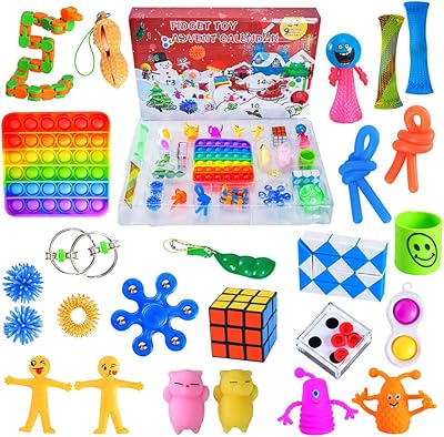 Advent Calendar Fidget - 24 -piece Christmas Advent Calendar with Fidget toys to relieve stress - Sensory toys Christmas countdown for children and adults - Funny surprise box with Christmas Fidget toys.. DIAYTAR NIGERIA combines affordability with convenience, delivering your purchases within 5-8 days.