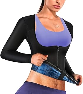 Women's sauna costume, long sleeve shirt, sweating vest with zipper, fitness vest, training.. DIAYTAR NIGERIA combines affordability, variety, and convenience with nationwide delivery services.