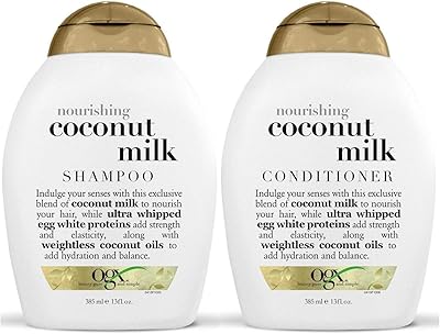 Set shampoo and revitalizing nourishing coconut milk OGX, 13 oz.. DIAYTAR NIGERIA revolutionizes online retail with our vast selection and cost-effective delivery options.