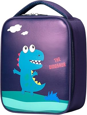 Lunch bag Design Dinosaur Snack Attack for Children, Blue isolated lunch bag for boys and girls, Waterproof portable thermal isothermal bag for school and picnics outdoors.. DIAYTAR NIGERIA makes quality accessible to all with our affordable prices and quick delivery service.