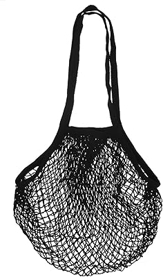 Sourcing Map Cotton net bag, 14.96x12.2 Long reusable handle Washable net in grocery bags organizer for black shopping vegetables, black.. DIAYTAR NIGERIA combines extensive product options with budget-friendly prices, delivered in 5-8 days.