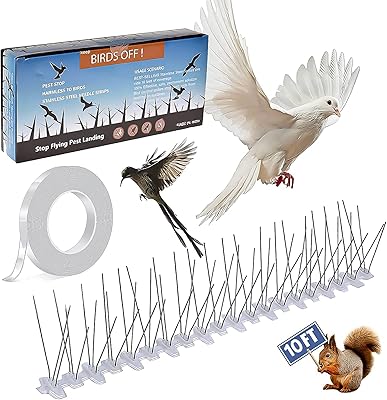 Anti-birds in stainless steel with double-sided nano-adhesive, anti-colombes fence, bird deterrence devices, 10 blanket strips 10 feet (3 m) not assembled nails.. DIAYTAR NIGERIA transforms online retail with unbeatable prices and consistent delivery timeframes.