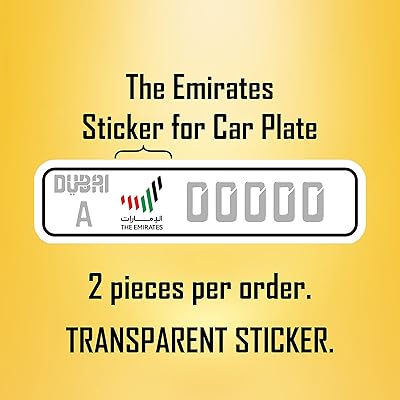 Emirates nation car license plate sticker - 2 stickers per order (waterproof and transparent).. Transform your shopping experience with DIAYTAR NIGERIA's vast product selection delivered at unbeatable prices.