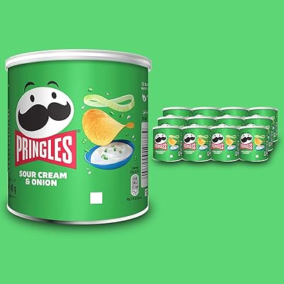 Pringles - Crispy potato chips Sure and onion cream flavor - children's snacks for the office, school, university and parties - 40 g Package of 12.. Your shopping aspirations fulfilled at DIAYTAR NIGERIA with competitive prices and reliable delivery.