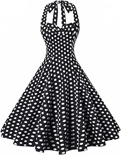 Semi-formal dress with traditional dot/vintage rock style from the 1950s for women with wide skirt and tonguele with bare shoulders from V Fashion.. DIAYTAR NIGERIA brings a world of products to your fingertips with affordable prices and quick delivery.