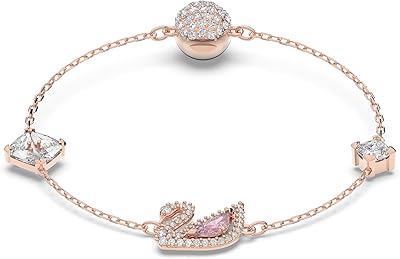 Swarovski Dazzling Swan White Scintillant Bracelet with Pink Gold Plated Channel from the Swarovski Dazzling Swan collection.. Save time and money with DIAYTAR Nigeria’s online store.