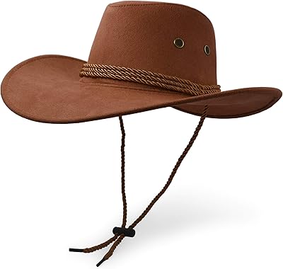 Cowboy hat Sun Hat in Felt Sofa Leather Western in suede.. Shop with purpose at DIAYTAR NIGERIA and discover a world of products at budget-friendly prices.