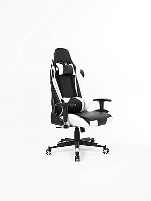 Urban Wave Ergonomic Play Chair (Model: Moscow) with Lumbar Head and Lumbar Support Pillow (White).. Your complete shopping solution, DIAYTAR NIGERIA offers extensive variety with budget-friendly delivery.