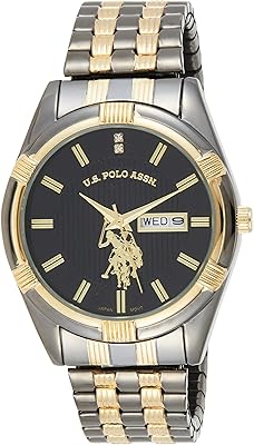 U.S. ASSN POLO. USC80047 Classic two -color watch for men with black dial.. DIAYTAR NIGERIA: Revolutionizing how Nigerians shop with affordable prices and prompt delivery services.