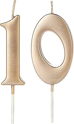 10th anniversary cake candles Golden Light, n ° 10 1 Sequined candles for birthday cake decorations for children, women and men.. Your digital shopping destination, DIAYTAR NIGERIA combines variety with affordability and quick delivery.