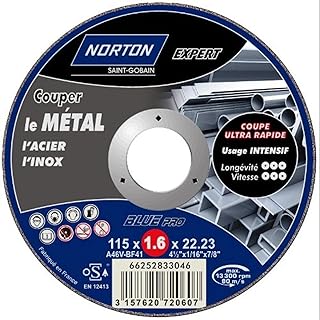Fine flat norton/metal steel 115 x 1.6 x 22.23.. DIAYTAR NIGERIA: Making quality products accessible to all Nigerians at affordable prices.