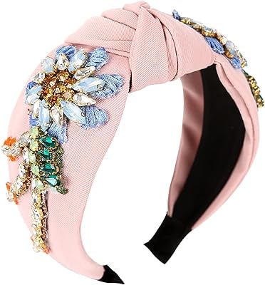 Rhinestone and crystal strip for women, handmade jewelry for girls, elegant diamond hair accessories, brilliant strips embroidered by vintage hand (pink).. DIAYTAR NIGERIA: Your trusted e-commerce partner with extensive product choices and affordable delivery.