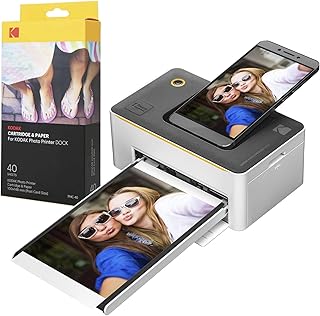 Luxury portable instant photo printer Kodak Dock 4x6 inch (2022 edition) with 50.. Experience retail therapy without the financial stress at DIAYTAR NIGERIA's budget-friendly marketplace.