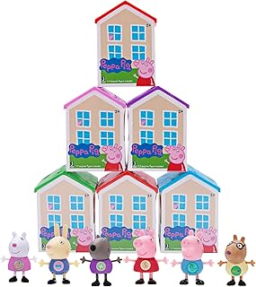 Set of 6 pieces Peppa Pig Mystery House, including 6 stackable houses and 6 figurines.. DIAYTAR NIGERIA: Where shopping meets satisfaction with affordable prices and prompt delivery services.