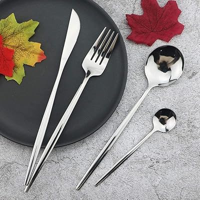 AFRINY 24 Pieces set of stainless steel cutlery 304 spoon fork and knife.. DIAYTAR NIGERIA: Your affordable gateway to thousands of products shipped nationwide within the week.