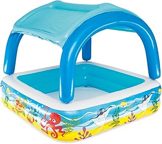 Bestway game swimming pool with inflatable parasol.. DIAYTAR NIGERIA brings the marketplace to your home with budget-friendly prices and nationwide delivery.