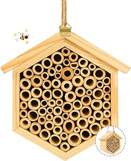 Mason Bee Bee House - Hand -made Bee Box in natural bamboo for carpenter, garden gifts, pollinating bees and cuts of sheets.. Get the deals you love and the delivery speed you need at DIAYTAR Nigeria.