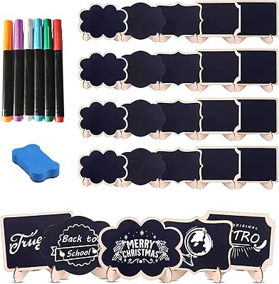 20 mini table panels with 5 -color chalk marker. Black board panels with wooden frame, display board panels, stretch marque for table numbers, food panels and Christmas decoration.. Forget the long lines — DIAYTAR Nigeria is always open for shopping.