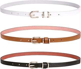 Fine leather -like belt for women, dresses, jeans, girls, fine belt with golden metal loop.. DIAYTAR NIGERIA: Where quality products become affordable with our nationwide shipping service.