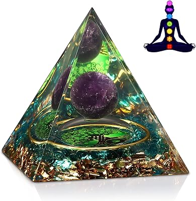 Orgonite Cristal Healer and Orgone Stone Amethyst Pyramid Tree Boule of Life Plans Chakras Pyramid Aid to sleep, Protection of health generating positive energy to attract wealth and wisdom.. DIAYTAR NIGERIA brings the joy of affordable shopping to your fingertips with delivery in less than 8 days.