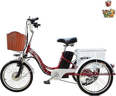 Tricycle with an adult electric adult 3 -wheel assistance 20 inch with basket for parents family tricycle for women 48V 12Ah Lithium battery max 330LBs.. Experience shopping without limits at DIAYTAR NIGERIA, where affordability meets convenience in just days.