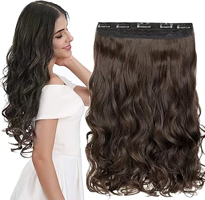 Hair extensions with 3/4 clips, thick, curly, wavy, full head, a long part with 5 clips (Bodywave no 4).. DIAYTAR NIGERIA: Transforming online retail with affordable prices and consistent 5-8 day nationwide delivery.