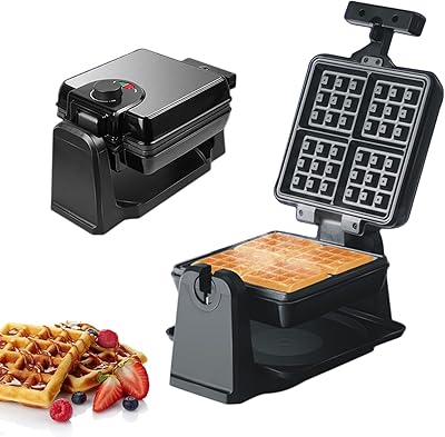 Rotary waffle iron Belgian waffle thick double non -stick heating plate temperature control.. Your shopping aspirations fulfilled at DIAYTAR NIGERIA with competitive prices and reliable delivery.