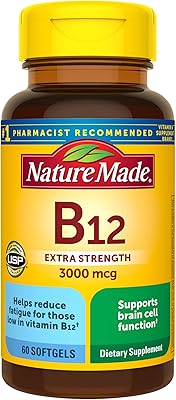 Vitamin B12 extra natural Made 3000 mcg supplement, food supplement to support energy metabolism, 60 capsules, 60 -day supply.. DIAYTAR NIGERIA delivers what matters - quality, affordability, and prompt nationwide shipping.