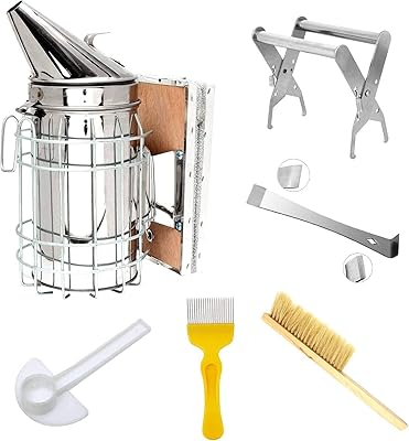 Kit of beekeeping supplies for beekeeper, set of brush brushes with frame, handle, extractor, scraper, fork and bee feeder, supplies for 6 rooms beginners.. DIAYTAR NIGERIA: Your gateway to affordable products delivered reliably across Nigeria.