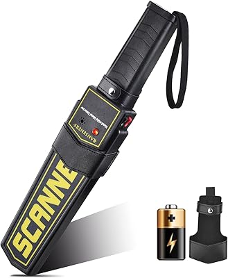 Super scanner portable metal detector, powered by battery, safety bars, sound alerts and adjustable portable vibrations, detects screw weapons (high sensitivity, black).. DIAYTAR NIGERIA delivers more than expected with our extensive catalog and 5-8 day delivery service.