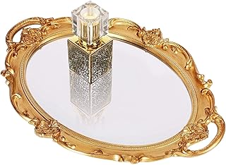 Mirror tray, Decorative Mirror Mirror Mirror Bijoux Organizer, Presentation tray, Food Service Tree, 25 x 37 cm.. DIAYTAR NIGERIA delivers happiness in 5-8 days with our affordable and diverse product range.
