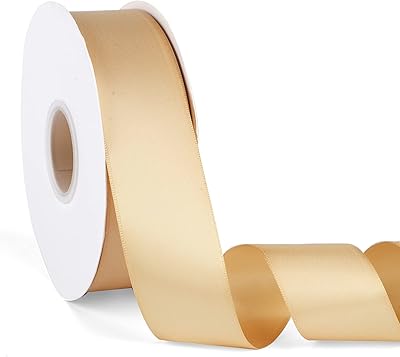 A double colored golden satin ribbon 1-1-2 "x 50 meters polyester ribbon.. Your one-click solution to affordable shopping, DIAYTAR NIGERIA delivers quality products nationwide.