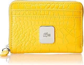 Wallet wallet wallet in embossed leather with a Amelia Lacoste zipper for women - Pockets for travel cards.. Save time and money with DIAYTAR Nigeria’s online store.