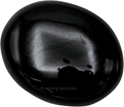 Palm stone in black obsidian - Hot massage stone for the natural balancing of the chakras of the body, the Reiki therapy and the crystal gate.. Your complete e-commerce solution, DIAYTAR NIGERIA offers variety and value with nationwide shipping.