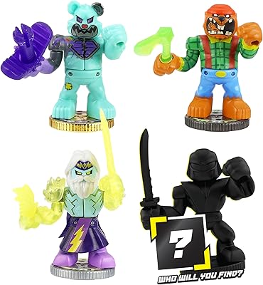 Legends of Akido Power Storm Warrior Figure Set of 4 figurines including an ultra rare warrior and a mysterious warrior.. DIAYTAR NIGERIA: Where affordability meets variety in Nigeria's most comprehensive online marketplace.