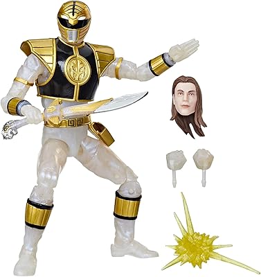 Power Rangers Lightning Collection Mighty Morphin, Collection figurine ranger white metallic, 6 inch size, with accessories.. Join the movement — fast, affordable shopping only at DIAYTAR Nigeria.